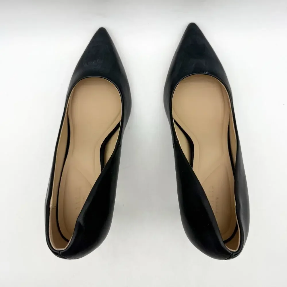 Ted Baker Womens Charlotte Pumps Size 7 EU 37.5 Black Leather EUC